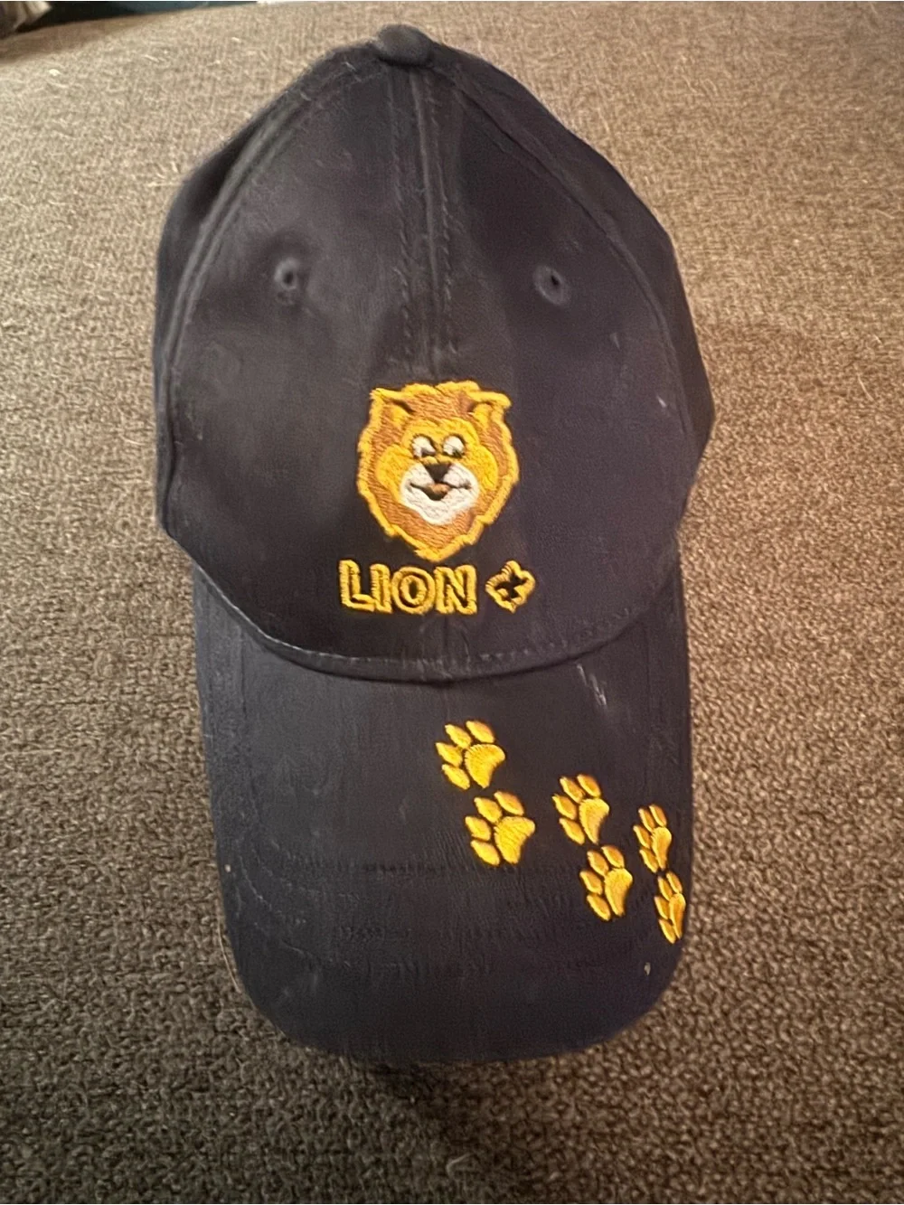 Scouting America Blue Lion Baseball Cap with Yellow Embroidery